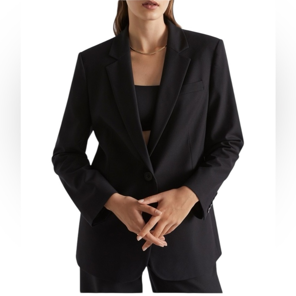 Express VTG Y2K Classic Black Tuxedo Blazer Double Breasted Capsule Wardrobe